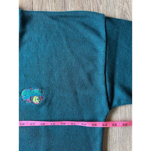 Andrew Rohan Vtg Green V Neck Sweater Size Large - Picture 5 of 7